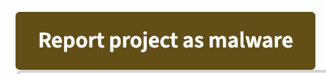 Report project as malware button